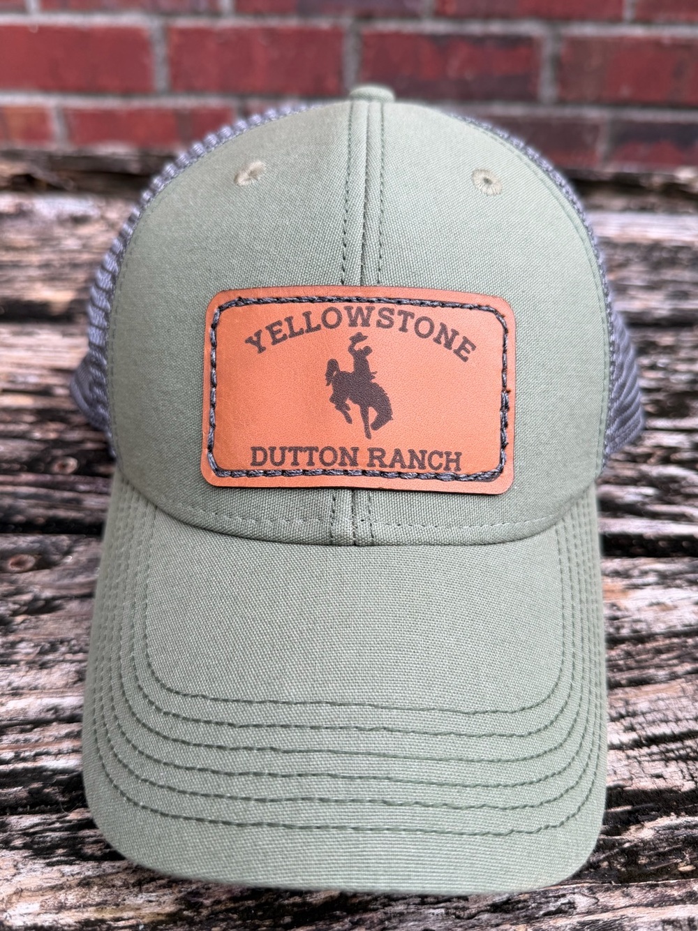 Yellowstone Dutton Ranch Olive Green SnapBack Adjustable Trucker Cap BT1